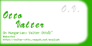 otto valter business card